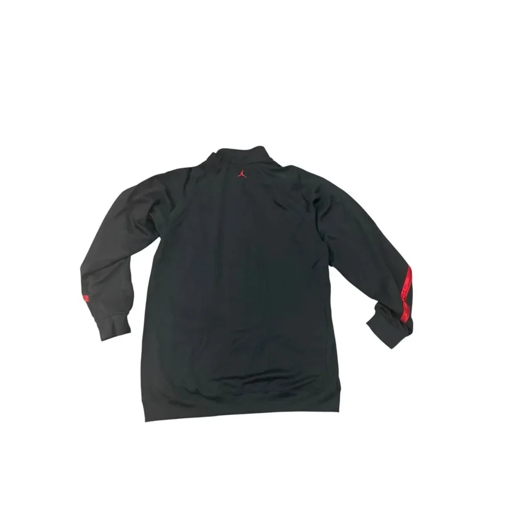NWT Jordan Jacket Mens XLT Black Red Snap Up Warmup Jumpman Black/Red